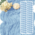 30 Pack Baby Blue Cheesecloth Table Runner 17 x 108 inch Cheese Cloth Table by Yorcari