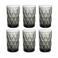 Bandesun Drinking Glass set of 6 Diamond Pattern Kitchen Glassware Tumbler（12 by Bandesun