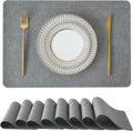 Leetaltree Reversible Faux Leather Placemats Set of 8, 12x17 Inch by Leetaltree-ArtatEveryTable