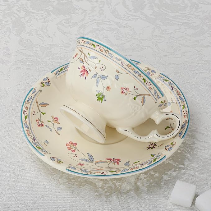 fanquare Vines Floral Tea Cup and Saucer - Image 2