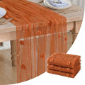 Artoid Mode Caramel Flower Pearl Pink Gauze Table Runner 10FT 3PC, Seasonal by ArtoidMode