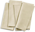 Solino Home Linen Napkins Set of 4-100% Pure Linen Birch Dinner Napkins Cloth 20 x 20 Inch for Spring, Easter - Fete, Handcrafted and Machine Washable