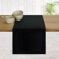 D'Moksha Homes Linen Black Table Runner 120 Inches Long - 100% Pure Linen Dining Table Runner 14 x 120 Inch for Spring, Easter - Machine Washable