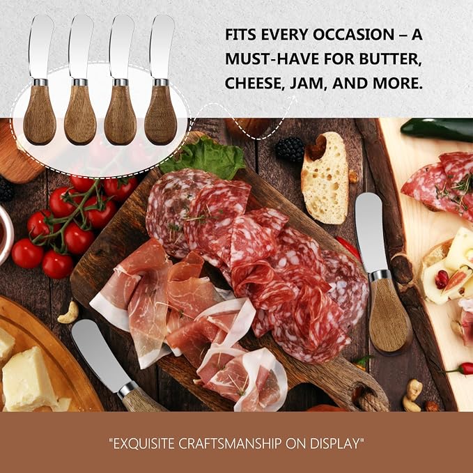 Butter Knife Spreader, Cheese Spreader Knives Set of 4, Stainless Steel Butter - Image 6
