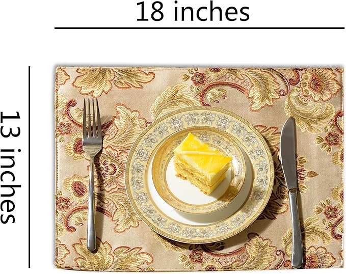Extra Luxury Dinner Placemats Set of 4, - Image 2