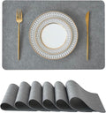 Leetaltree Reversible Faux Leather Placemats Set of 6, 12x17 Inch – by Leetaltree-ArtatEveryTable