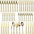 Gold Silverware Set for 8, OGORI 45-Piece Stainless Steel Flatware Set by OGORI