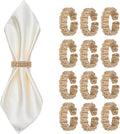 Meplait Napkin Rings Set of 12, Boho Napkins Holders Ring by Meplait