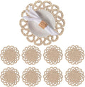 13.8" Set of 8 Round Seagrass Placemats | Boho Woven Rattan Table Mats | Farmhouse Wicker Spring Plate Chargers Like Water Hyacinth, Seagrass for Wedding, Party, Christmas, Events