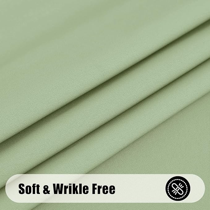 Smiry Rectangle Table Cloth, Waterproof Anti-Scratch Polyester Tablecloth, Decorative Washable Fabric Table Cover for Dining, Buffet, Parties and Outdoor, 60x84, Sage Green