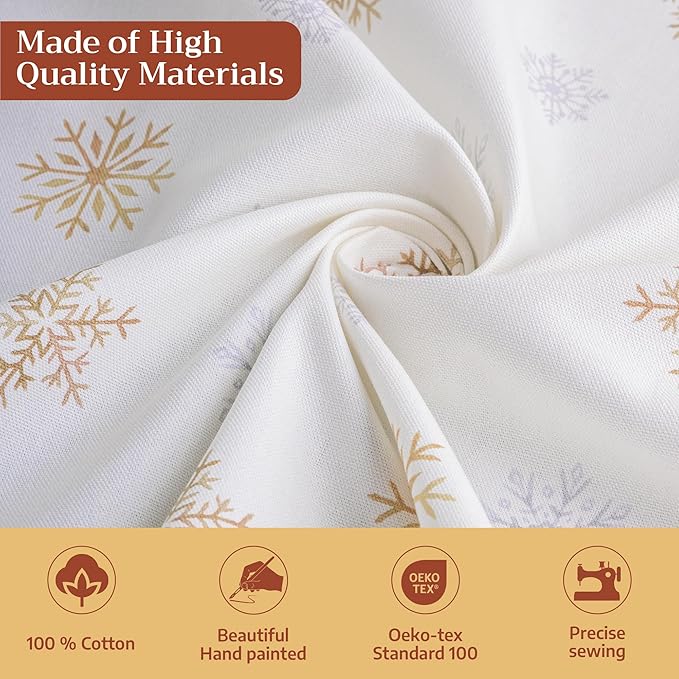 Maison d' Hermine Table Cloth Rectangle Table 100% Cotton 70 x 108 Inches Fall Tablecloth Reusable Everyday Use for Thanksgiving Christmas Decorations Dining Farmhouse Party (Deer in The Woods)