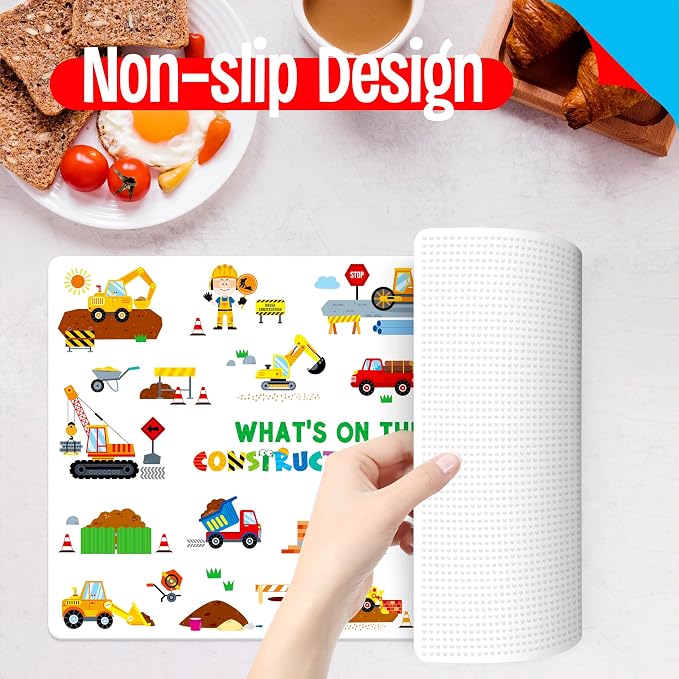 6 Pack Placemats for Kids, Non-Slip Washable, Reusable Placemat - Image 5