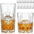 Moretoes Crystal Whisky Drinking Glasses Set of 12, Glass Cups | Mixed by Moretoes