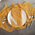 Efavormart 5 Pack 24"x19" Mustard Yellow Matte Gauze Cheesecloth Napkins by efavormart