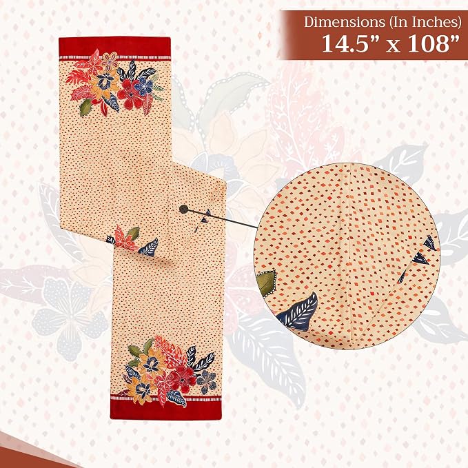 Maison d' Hermine Table Runner 100% Cotton 14.50" x 108" | Table Runners 108 - Image 6