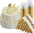 Bestluck 350PCS Ivory Disposable Dinnerware by Bestluck