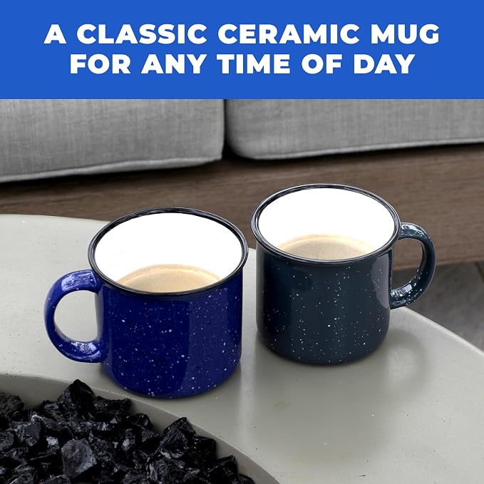Set of 16 Ceramic Campfire Mugs – 15 Oz, Lime – Coffee & Tea Cups - Image 3