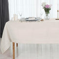D'Moksha Homes Light Natural Linen Tablecloth 52 x 52 Inch - 100% Pure Linen Square Table Throw - Classic Hemstitch, Machine Washable Table Cloth for Valentines, Spring, Easter