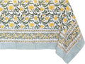 ATOSII 'Noor' 100% Cotton Boho Rectangle Tablecloth, Handblock Floral Print Linen Table Cloth for Dining Table I Tabletop I Parties/Outdoor I Wedding I Spring/Summer (60" X 90")