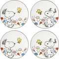 Lenox Chef Snoopy 4-Piece Accent Plates, Appetizer Plate Set by Lenox