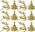 Christmas Gold Napkin Rings Set of 12 by Kintyno