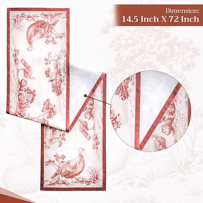 Maison d' Hermine Table Runner 100% Cotton 14.50" x 36" | Table Runners 36 - Image 4