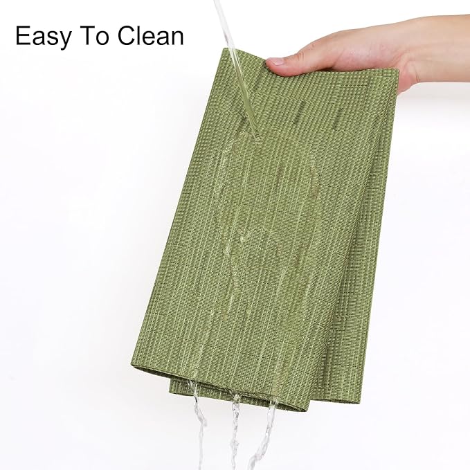 Table Runner 55 Inches Long, Vinyl Woven Heatproof Table Runners | Washable - Image 3
