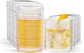 Vintage Hobnail Drinking Glasses Set of 8, 15oz & 12oz Embossed Highball Cups by Unknown