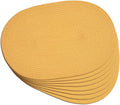 Noctiflorous Oval Braided Placemats Set of 8 Woven 12x18 Inch Non Slip Washable Heat Resistant Place Mats Round Tablemats for Dining Kitchen Party Daily Table Decor Dinner Mats (Solid Yellow, 8)