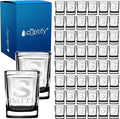 Personalized Square Shot Glasses Set of 50 Black Bottom 2oz Engraved Initial and Name Custom Gifts, Weddings, Birthdays, Party, Event, Decorations