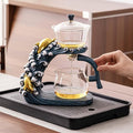 Zurucily Glass Teapot Set with Infuser Semi Automatic Tea Set Magic Teapot by zurucily