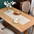 NEWISHER Rustic Embroidered Plaid Cloth Small Table Runner 36 inches | by Newisher