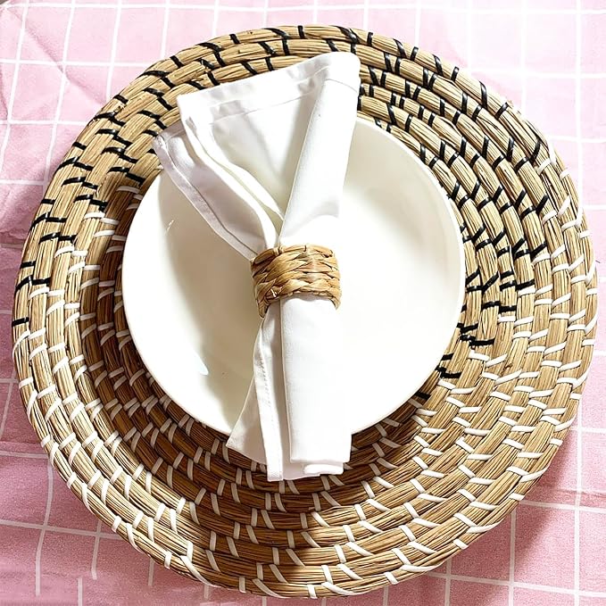 Set 12 Water Hyacinth Napkin Rings, Handwoven by Laquedecraft | Handwoven 100% - Image 5