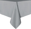 sancua Rectangle Tablecloth - 70 x 120 Inch - Stain and Wrinkle Resistant Washable Polyester Table Cloth, Decorative Fabric Table Cover for Dining Tables, Buffet Parties and Camping, Silver Grey
