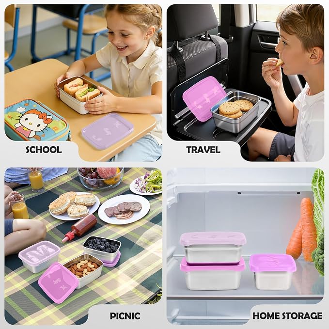 3-Pack Stainless Steel Snack Containers - Image 7