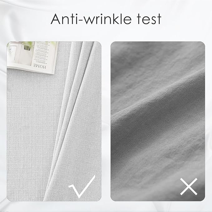 BALCONY & FALCON Rectangle Tablecloth Washable Wrinkle Resistant and Water Proof Table Cloth Decorative Linen Fabric Tablecloths for Dining Parties Kitchen Wedding and Outdoor Use (Owl Gray, 90x132)