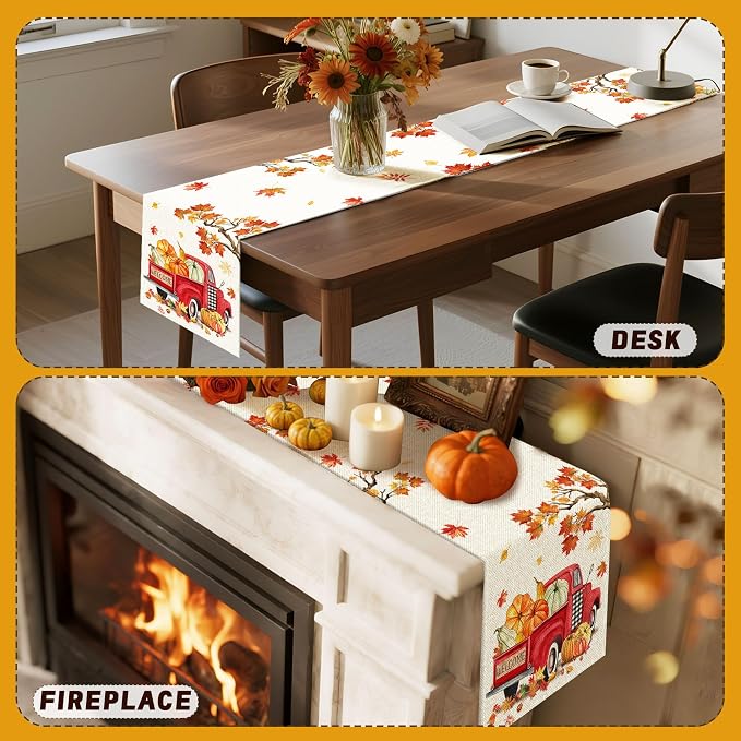 Bonsai Tree Fall Table Runners 108, Fall Runner - Image 5