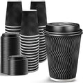 Ginkgo 100 Pack 12 oz Disposable Insulated Coffee Cups by HOME