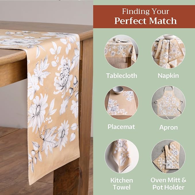 Maison d' Hermine Table Runner 100% Cotton 14.50" x 72" | Table Runners 72 - Image 5