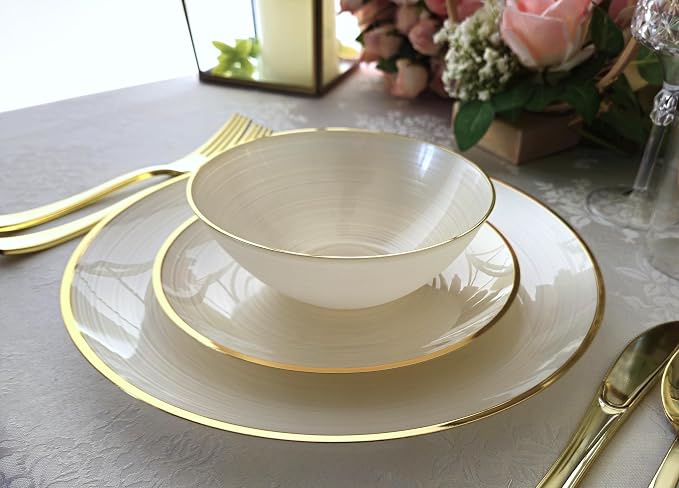 " OCCASIONS " 150 Piece set-Wedding Plastic Plates & cutlery -Disposable - Image 4