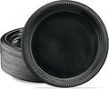 PLASTICPRO 200 PCS Black Plastic Plates Light Weight 10'' Inch Plastic Dinner by PLASTICPRO