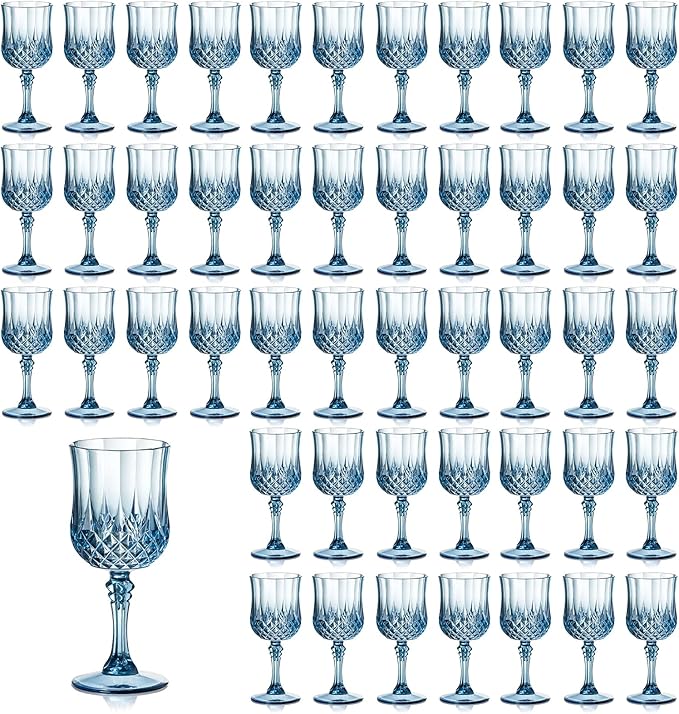 XUWAIDSGN 7oz Plastic Vintage Wine Glasses Drinking Glasses Unbreakable Wedding by XUWAIDSGN
