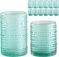 ZMOWIPDL Drinking Glasses Set of 12, Light Blue 12oz & 15oz Glass Cups | by ZMOWIPDL