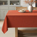 MIULEE Burnt Orange Linen Polyester Tablecloth Fall Thanksgiving 52x70 Inch Rectangle Table Cloth Waterproof,Stain Resistant for Dining Party Wedding