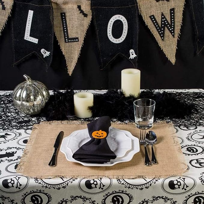 wonlex Halloween Pumpkin Napkin Rings Set of 12, Harvest Festival, Halloween - Image 2