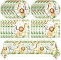 41Pcs Safari Baby Shower Decorations, Jungle Safari Theme Party Tableware by Mainivo