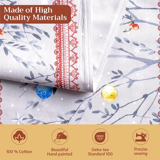 Maison d' Hermine Table Runner 100% Cotton 14.50" x 72" | Table Runners 72 - Image 3