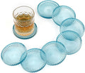Modern Clear Coaster Set of 8- Glass Coasters by Unknown