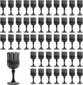 7OZ Plastic Wine Glasses, Reusable Vintage Goblets Unbreakable Drinking Glasses by Unknown
