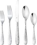 Hammered Silverware Set | Premium 18/10 Stainless Steel Flatware Service for 6 | Heavy-Duty & Dishwasher Safe | Built to Last (30-Piece, Fidenza Hammered)